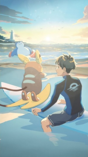 Pokemon to Ohayou Pokemon to Oyasumi Anime Poster